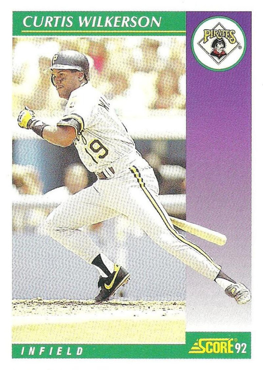 1992 Score #382 Curtis Wilkerson VG  Pittsburgh Pirates 