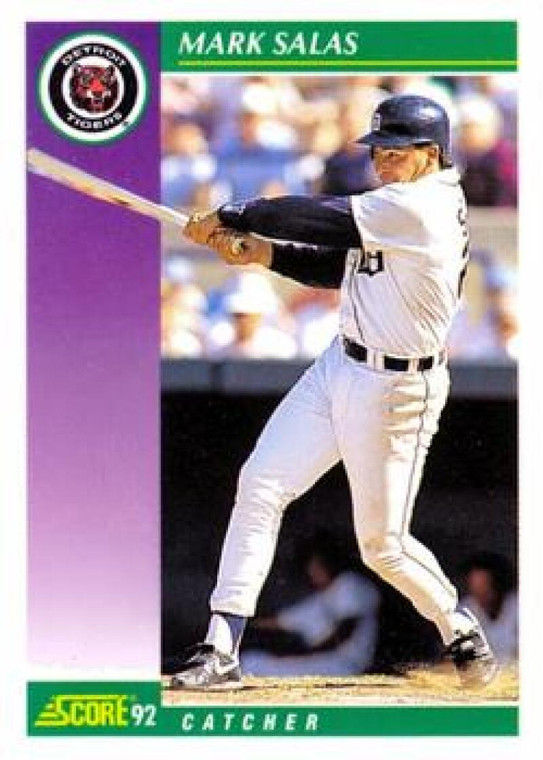 1992 Score #394 Mark Salas VG  Detroit Tigers 