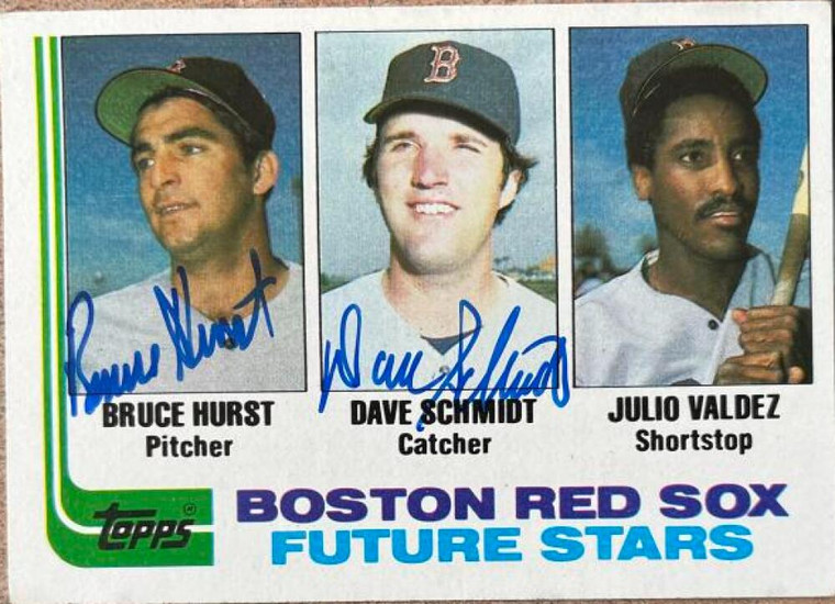 Bruce Hurst & Dave Schmidt Autographed 1982 Topps #381