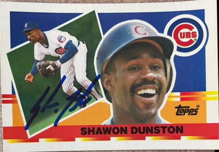 Shawon Dunston Autographed 1990 Topps Big #62