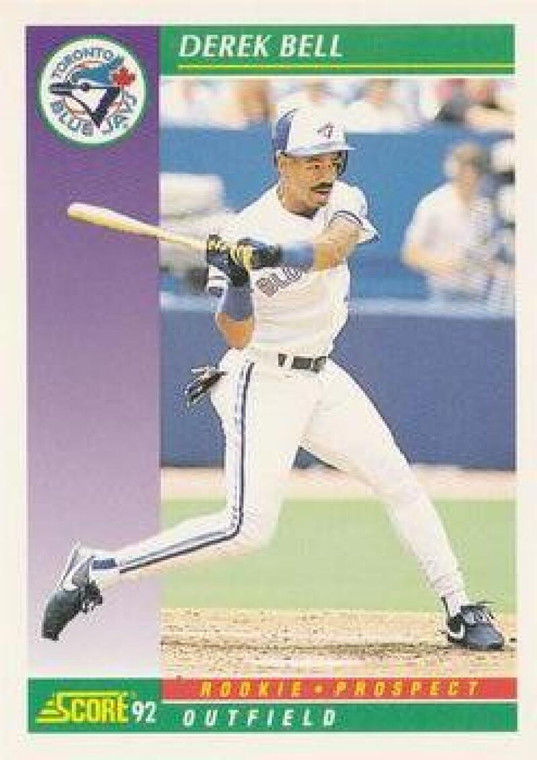 1992 Score #402 Derek Bell VG  Toronto Blue Jays 