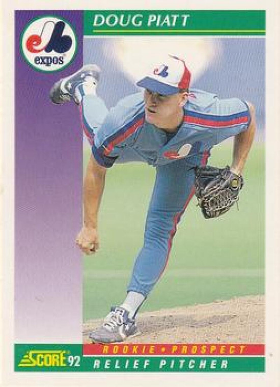 1992 Score #422 Doug Piatt VG  Montreal Expos 