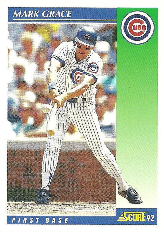 1992 Score #445 Mark Grace VG  Chicago Cubs 