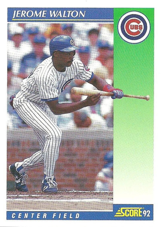 1992 Score #457 Jerome Walton VG  Chicago Cubs 