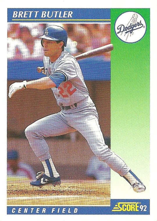 1992 Score #465 Brett Butler VG  Los Angeles Dodgers 