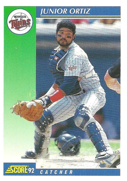 1992 Score #473 Junior Ortiz VG  Minnesota Twins 