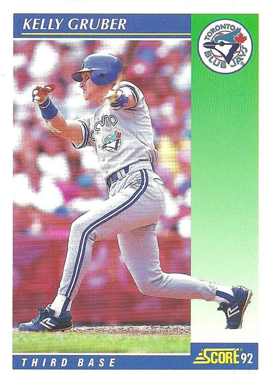 1992 Score #495 Kelly Gruber VG  Toronto Blue Jays 