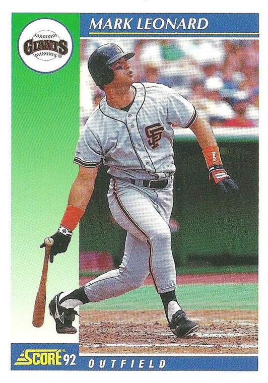 1992 Score #499 Mark Leonard VG  San Francisco Giants 