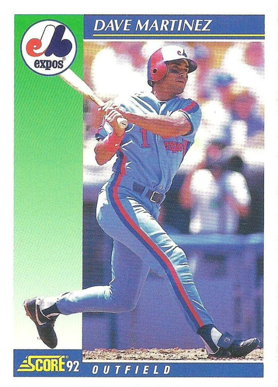 1992 Score #501 Dave Martinez VG  Montreal Expos 