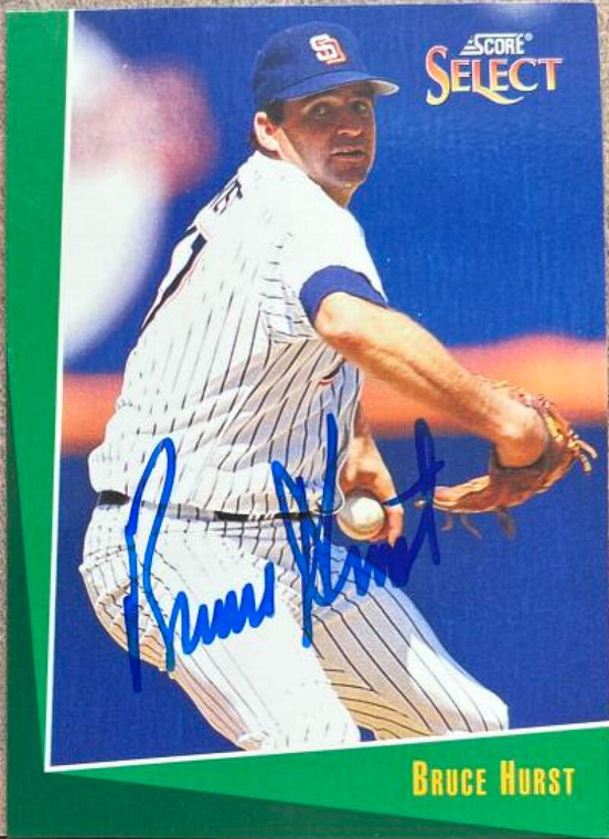 Bruce Hurst Autographed 1993 Score Select #141