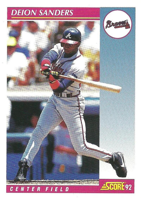 1992 Score #571 Deion Sanders VG  Atlanta Braves 