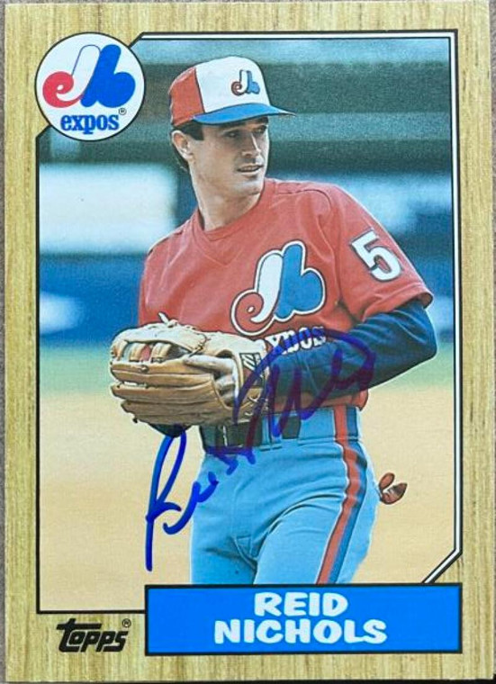 Reid Nichols Autographed 1987 Topps Traded #87T