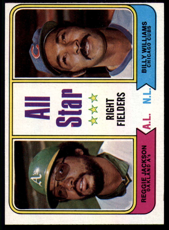 1974 Topps #338 Reggie Jackson/Billy Williams All-Star Right Fielders VG Oakland Athletics/Chicago Cubs 