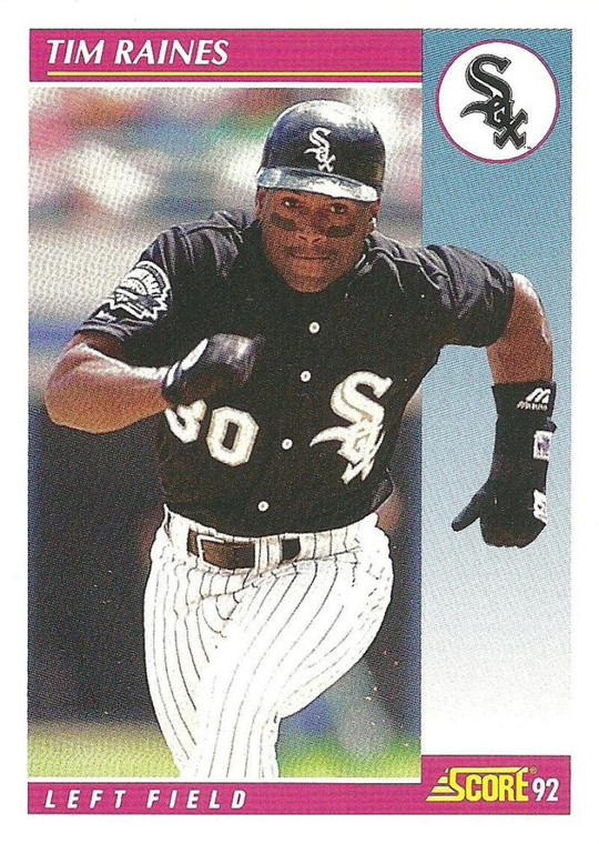 1992 Score #635 Tim Raines VG  Chicago White Sox 