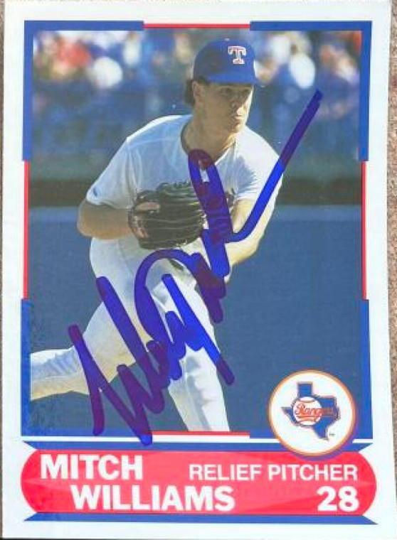 Mitch Williams Autographed 1989 Score Young Superstars I #27