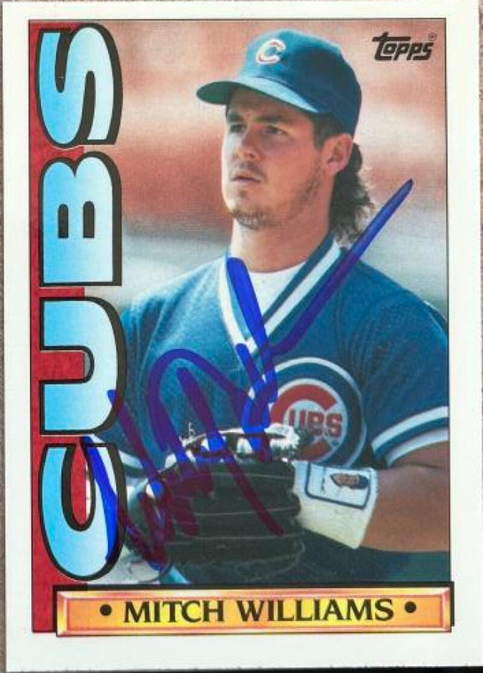 Mitch Williams Autographed 1990 Topps TV Chicago Cubs #17