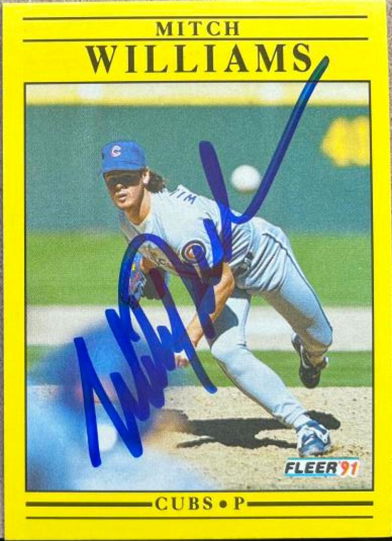 Mitch Williams Autographed 1991 Fleer #439