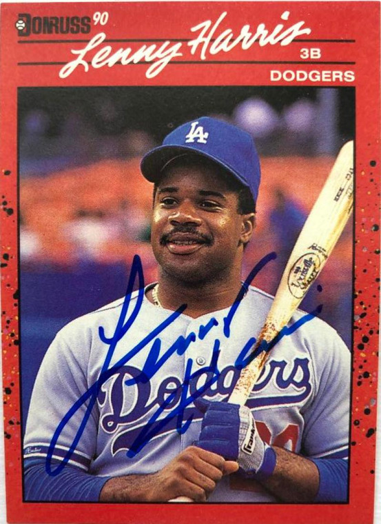 Lenny Harris Autographed 1990 Donruss #434