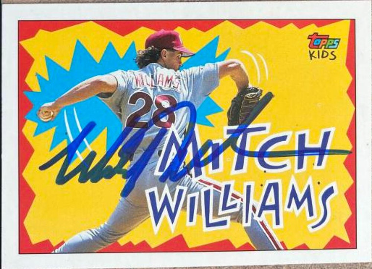 Mitch Williams Autographed 1992 Topps Kids #20