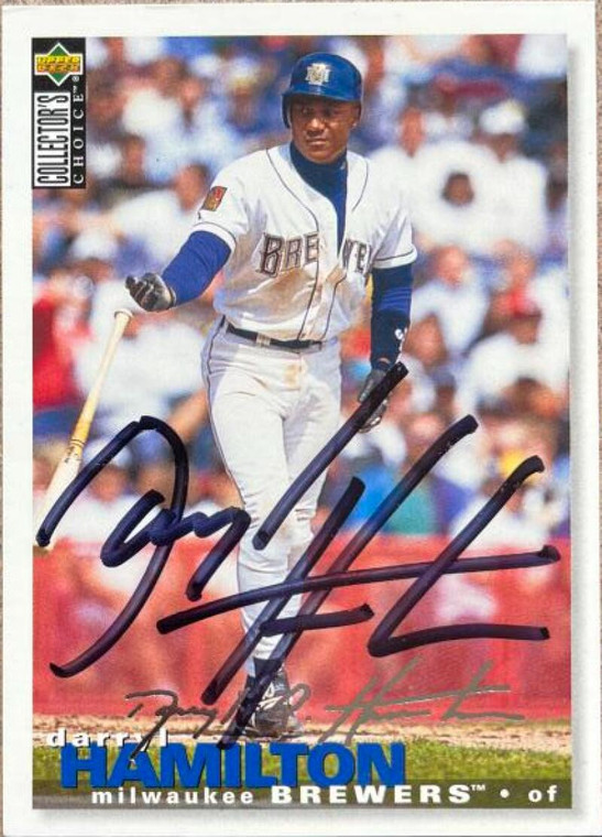 Darryl Hamilton Autographed 1995 Collector's Choice Silver Signature #178