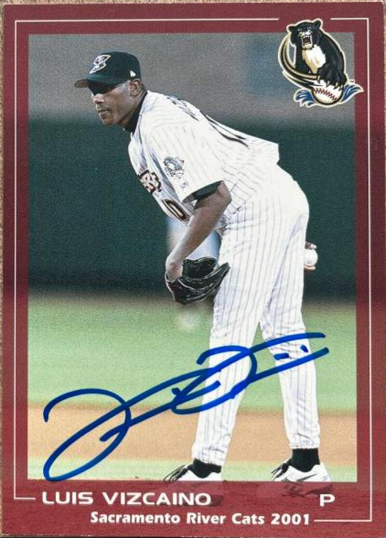 Luis Vizcaino Autographed 2001 Grandstand Sacramento River Cats #7