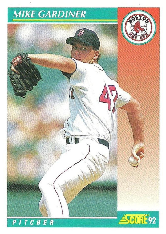 1992 Score #694 Mike Gardiner VG  Boston Red Sox 