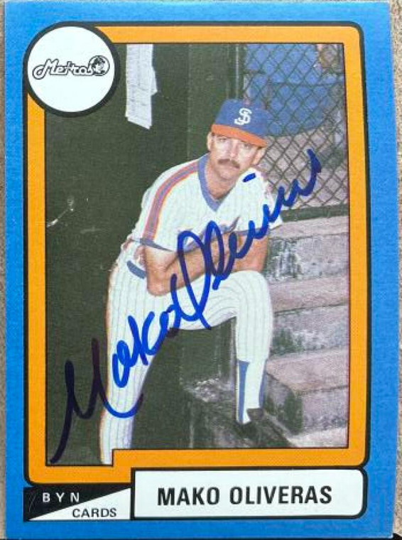 Mako Oliveras Autographed 1988-89 BYN Puerto Rico Winter League #129