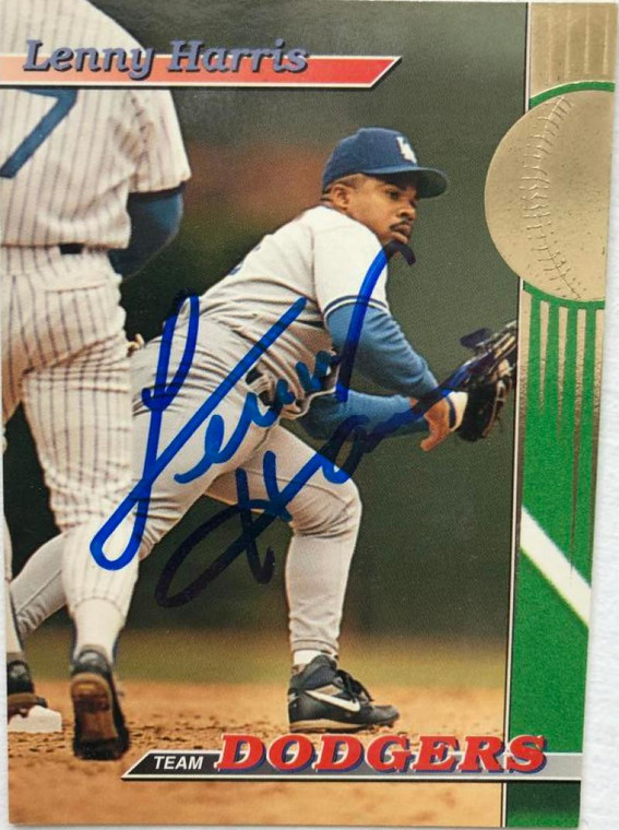 Lenny Harris Autographed 1993 Dodgers Stadium Club #13