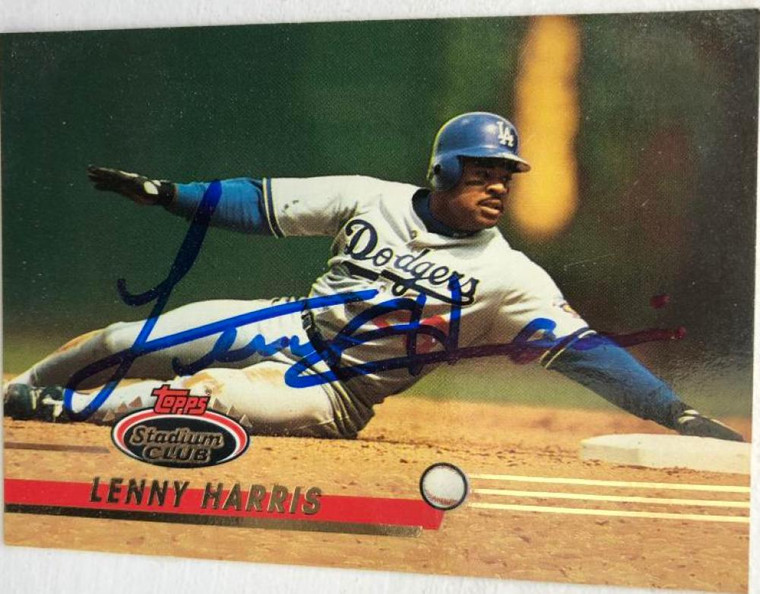 Lenny Harris Autographed 1993 Stadium Club #98