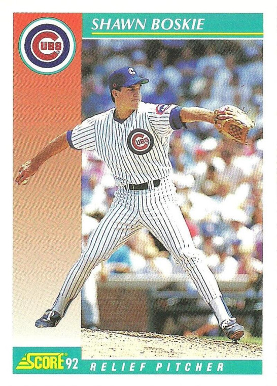 1992 Score #713 Shawn Boskie VG  Chicago Cubs 