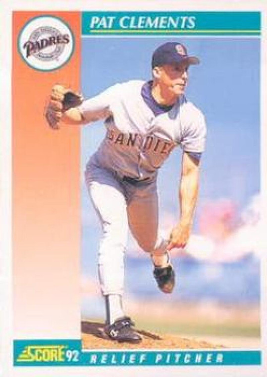 1992 Score #714 Pat Clements VG  San Diego Padres 