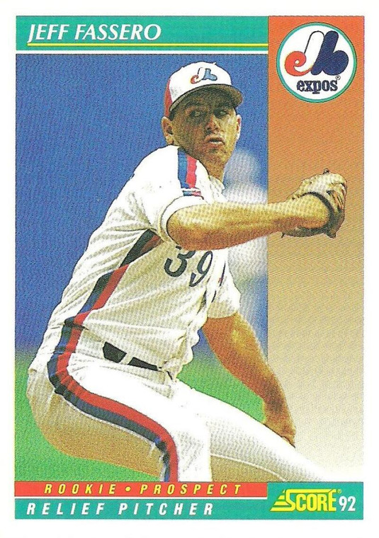 1992 Score #738b Jeff Fassero VG  Montreal Expos 