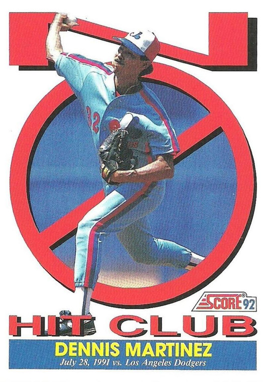 1992 Score #784 Dennis Martinez VG  Montreal Expos 