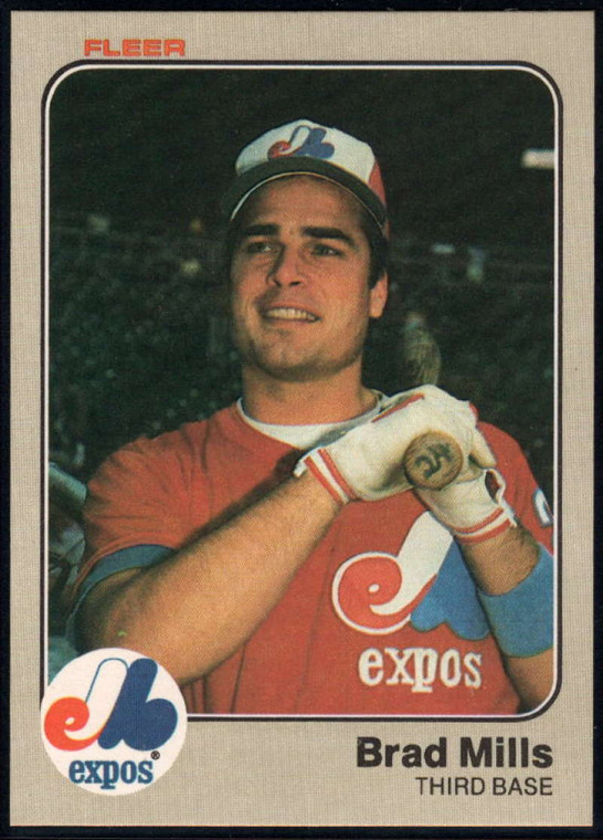 1983 Fleer #288 Brad Mills VG Montreal Expos 