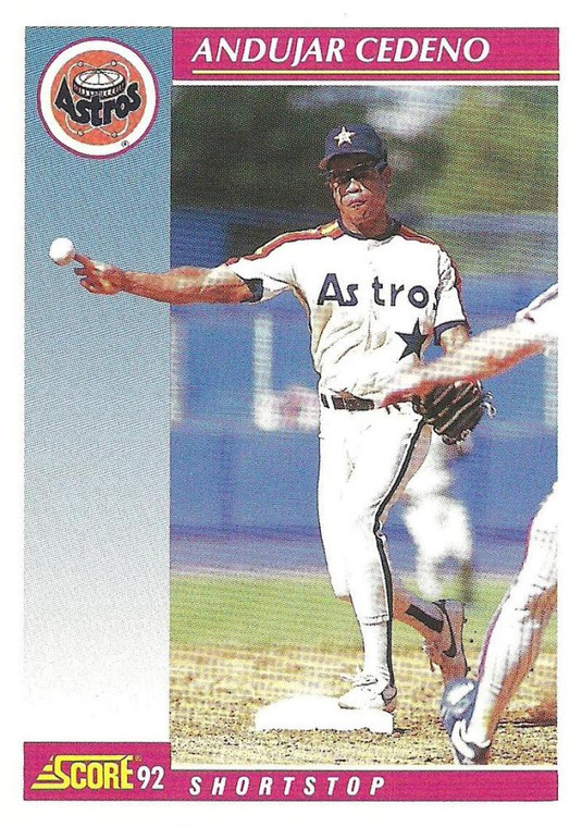 1992 Score #599 Andujar Cedeno VG  Houston Astros 