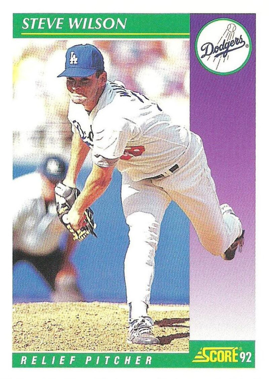 1992 Score #812 Steve Wilson VG  Los Angeles Dodgers 