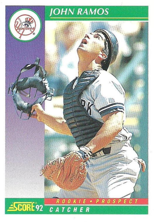 1992 Score #818 John Ramos VG  New York Yankees 
