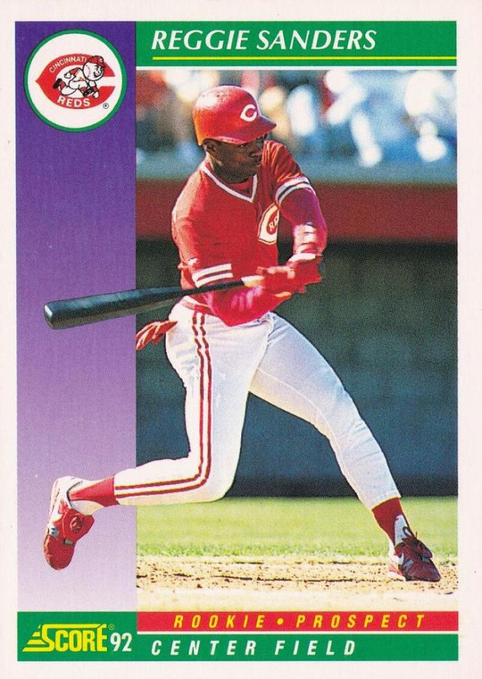 1992 Score #829 Reggie Sanders VG  Cincinnati Reds 