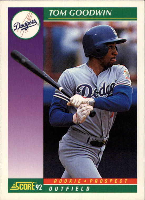 1992 Score #830 Tom Goodwin VG  Los Angeles Dodgers 