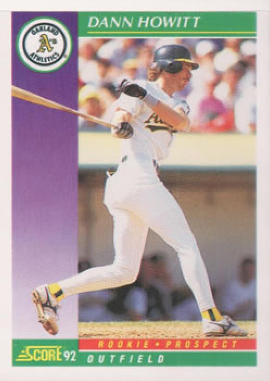 1992 Score #861 Dann Howitt VG  Oakland Athletics 