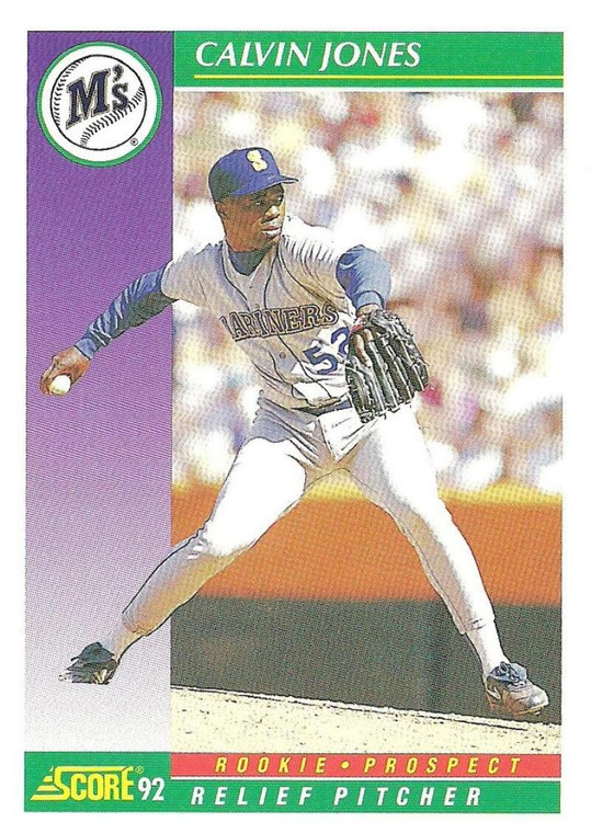 1992 Score #868 Calvin Jones VG  RC Rookie Seattle Mariners 