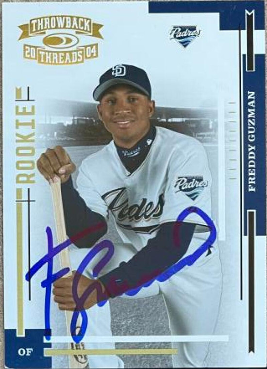 Freddy Guzman Autographed 2004 Donruss Throwback Threads #243 LE/1000