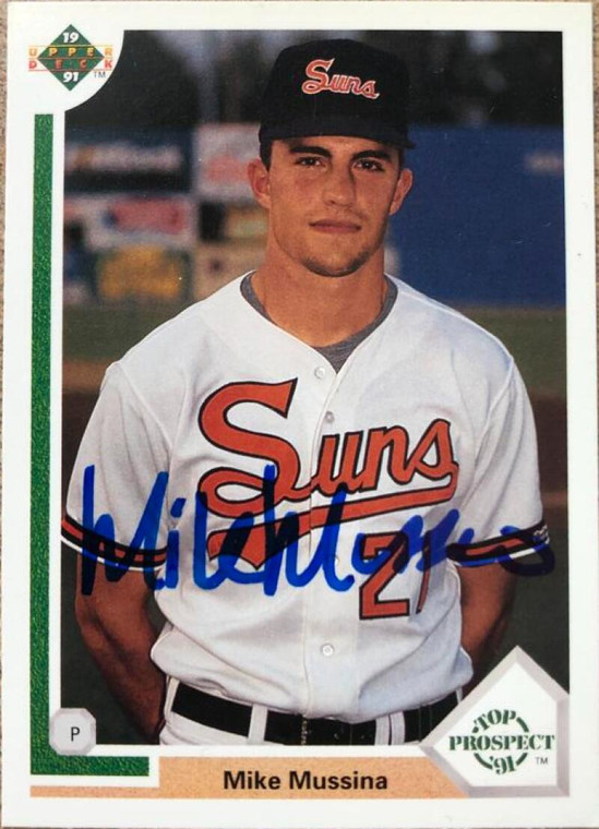 Mike Mussina Autographed 1991 Upper Deck #65 Rookie Card