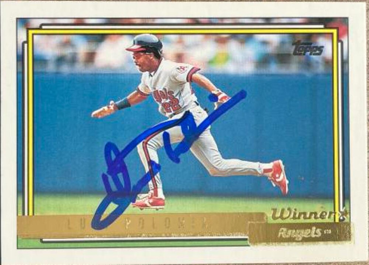 Luis Polonia Autographed 1992 Topps Gold Winner #37