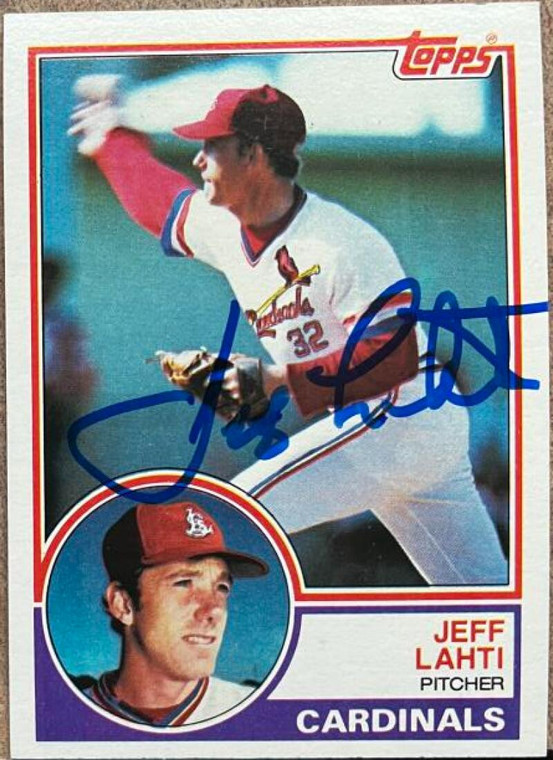 SOLD 134738 Jeff Lahti Autographed 1983 Topps #284