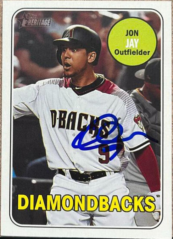 Jon Jay Autographed 2018 Topps Heritage #658