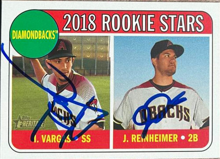 Ildemaro Vargas & Jack Reinheimer Autographed 2018 Topps Heritage #323