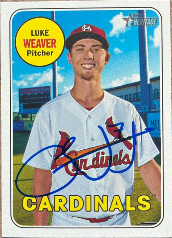 Luke Weaver Autographed 2018 Topps Heritage #253