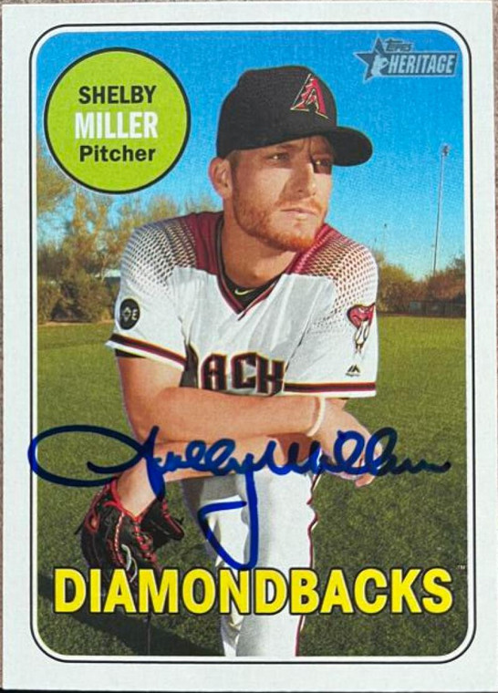 Shelby Miller Autographed 2018 Topps Heritage #389