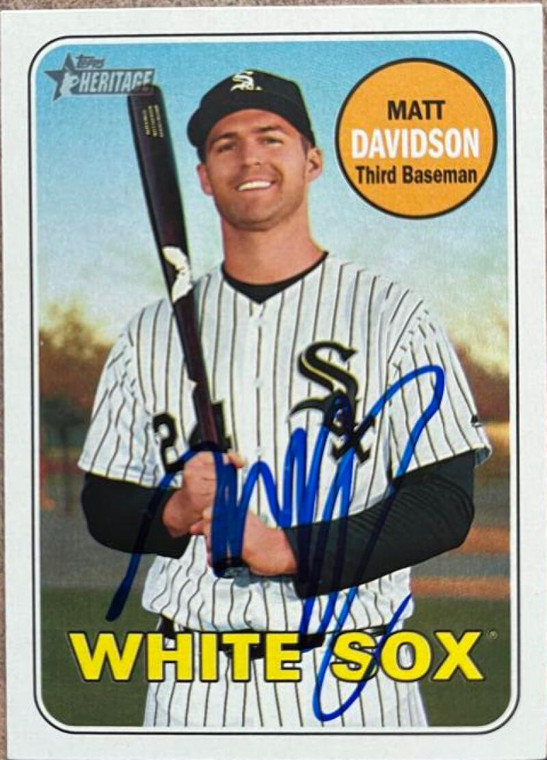 Matt Davidson Autographed 2018 Topps Heritage #252